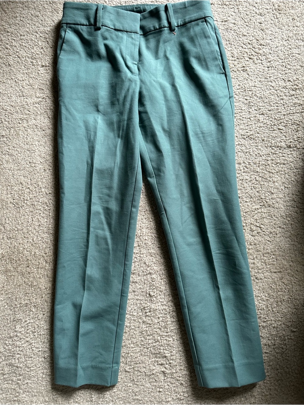 Ann Taylor Factory Teal Straight-Leg Dress Pants